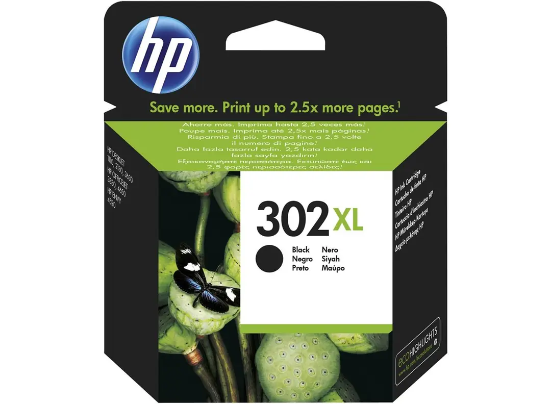 HP 302XL Black Siyah Kartuş F6U68AE 1