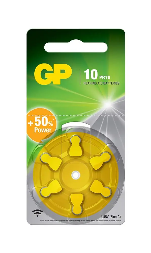 GP ZA10 1.4V Düğme Kulaklık Pili  6'lı Paket 1