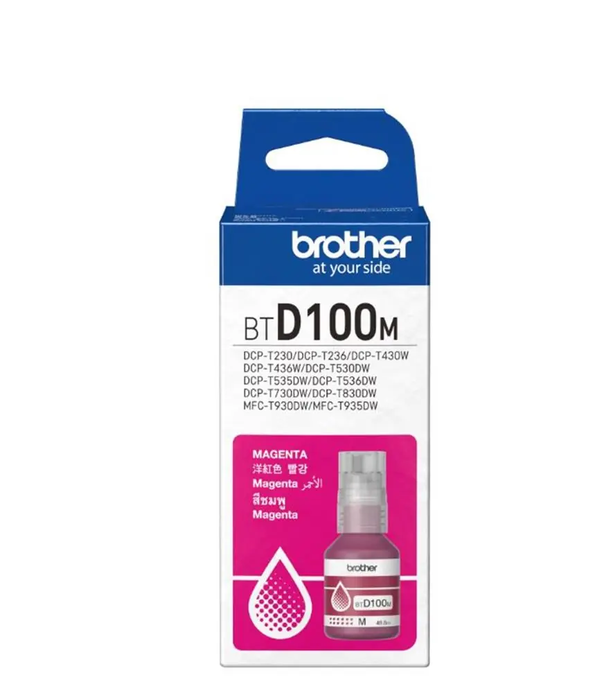 Brother BTD100M Magenta Kırmızı 5.000 Sayfa Şişe Mürekkep DCP-T430-T530-T730-T830  MFC-T930-T935 1