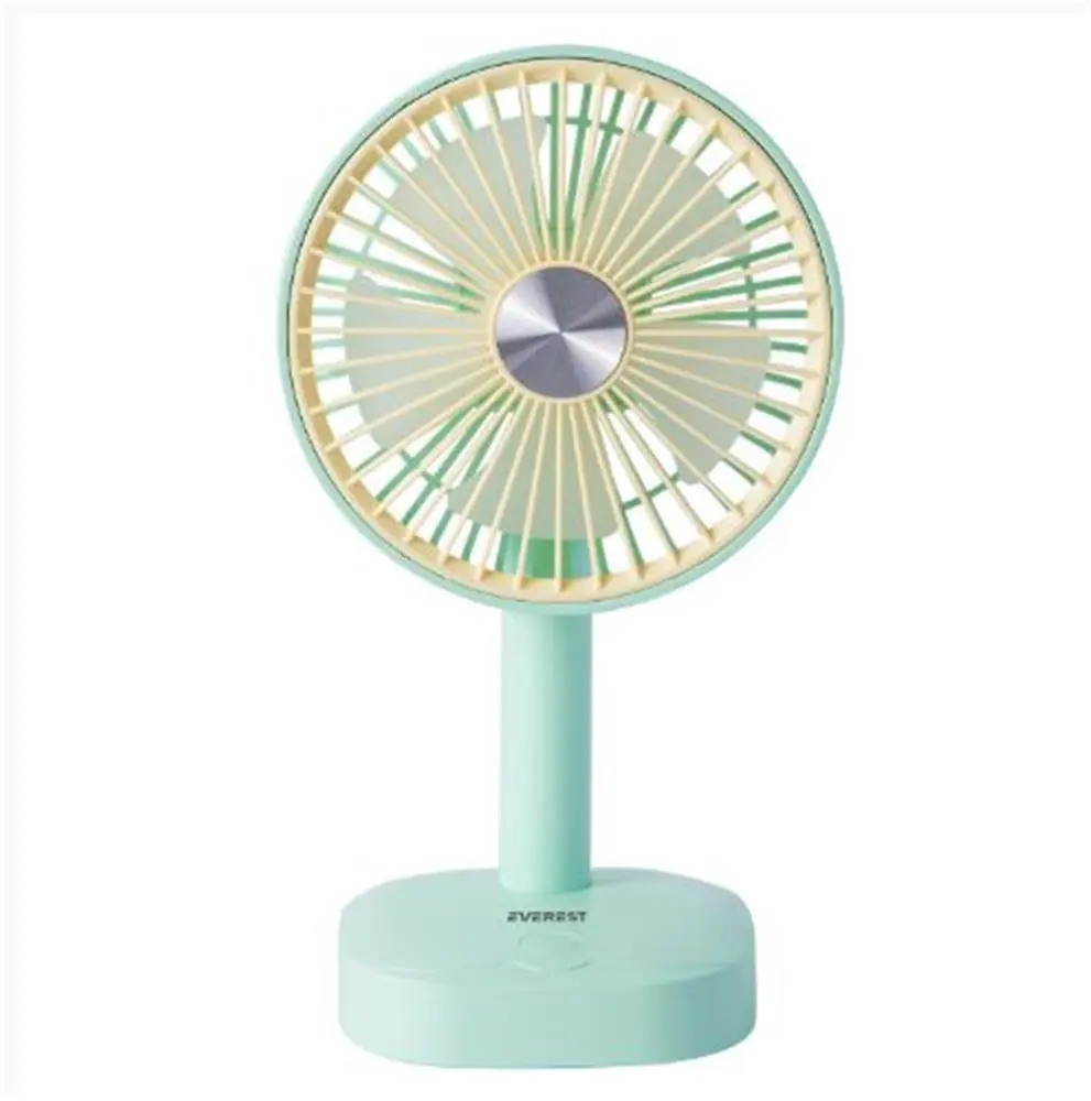 Everest EFN-510 Yeşil- Sarı 1200mAh 5 İnç 3 Hız Kademeli Dönebilen Masaüstü Usb Fan 1