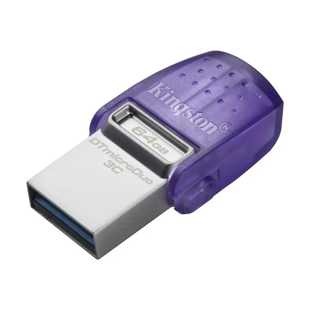 Kingston DTDUO3CG3-64GB DataTraveler microDuo 3C 200MB-s dual USB-A + USB-C Flash Bellek 1