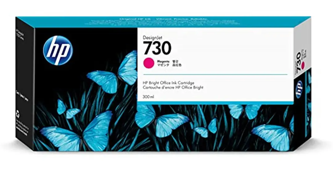 HP 730 Magenta Kırmızı 300 Ml Plotter Kartuşu P2V69A 1