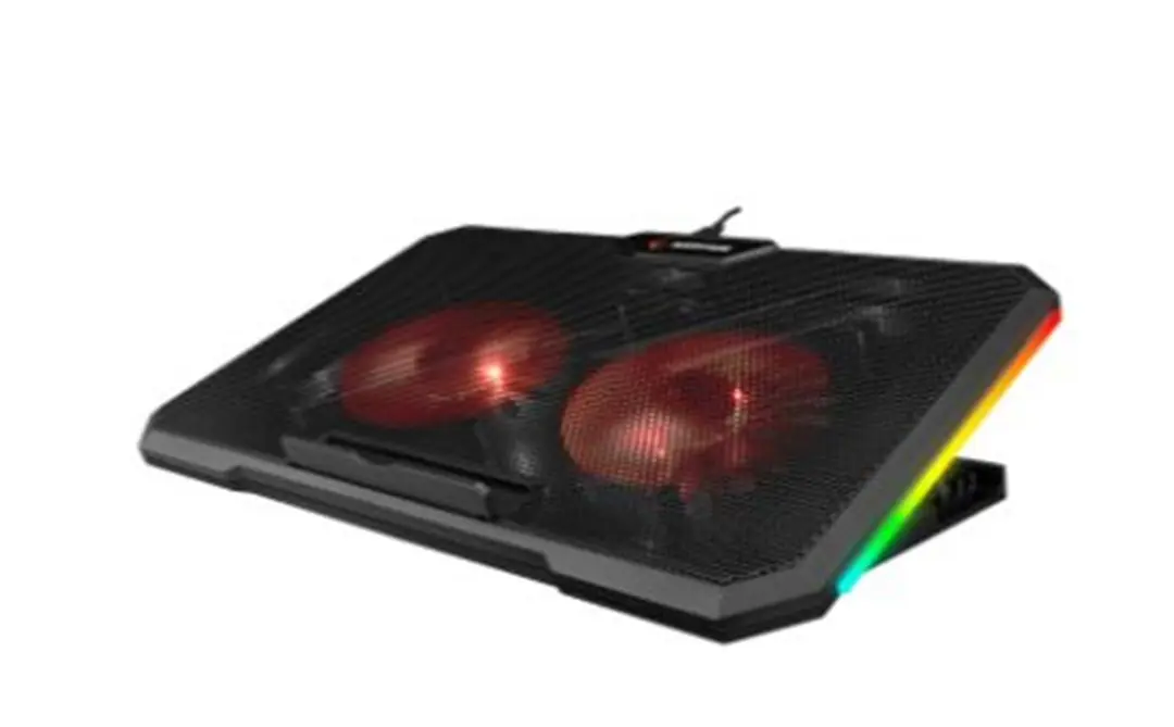 Addison Rampage AD-RC12 CLAW Siyah 2 Fan 2 USB RGB Işıklı 15"-17" Notebook Soğutucu Stand 1