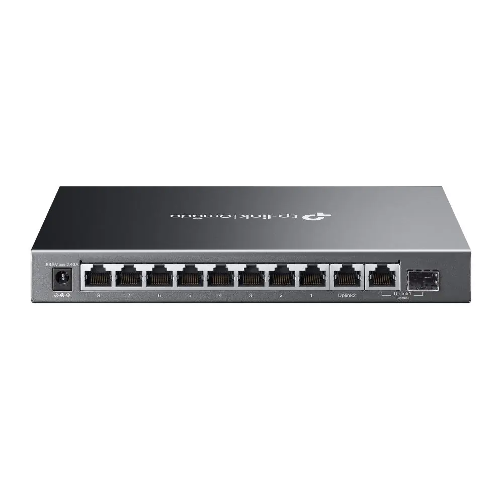 Omada Tp-Link ES210GMP 8 Port 10-100-1000 Poe+ Switch 1 Port SFP + 1 Port Uplink Cloud Switch 1