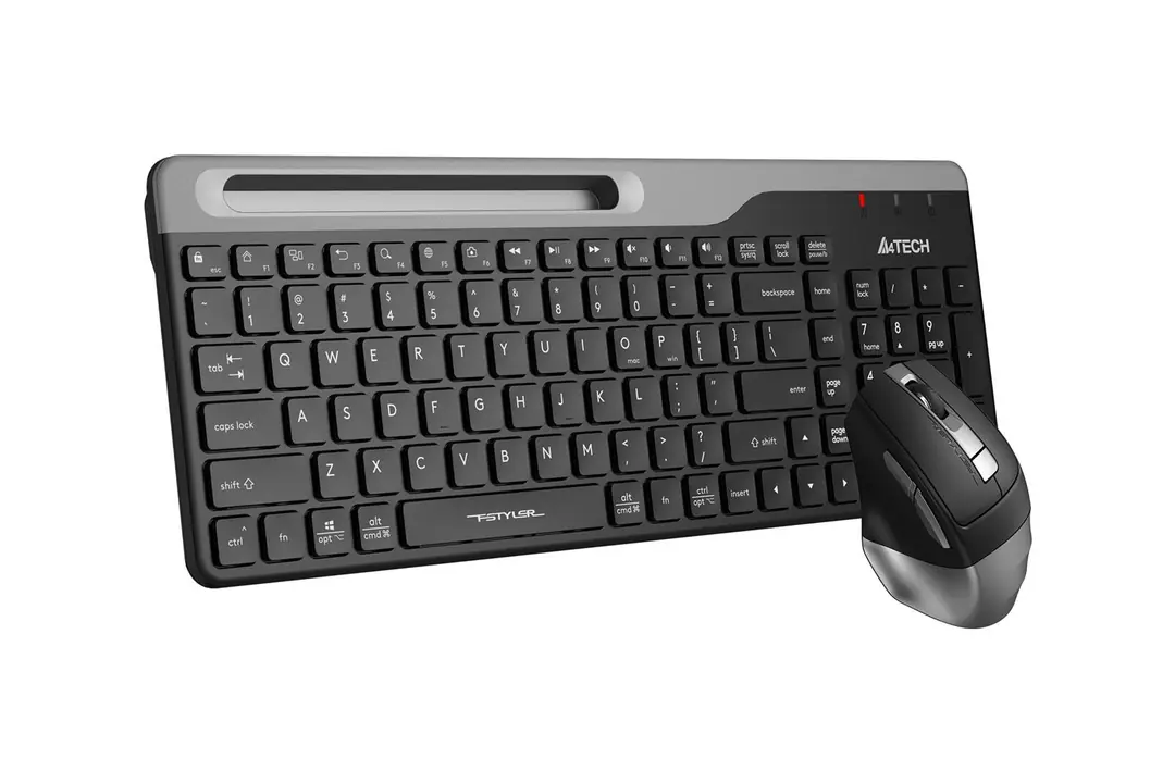 A4 Tech Fstyler FB2535C Gri Bluetooth+2.4G Nano Fn Multimedya Klavye Şarjlı Mouse Set 1