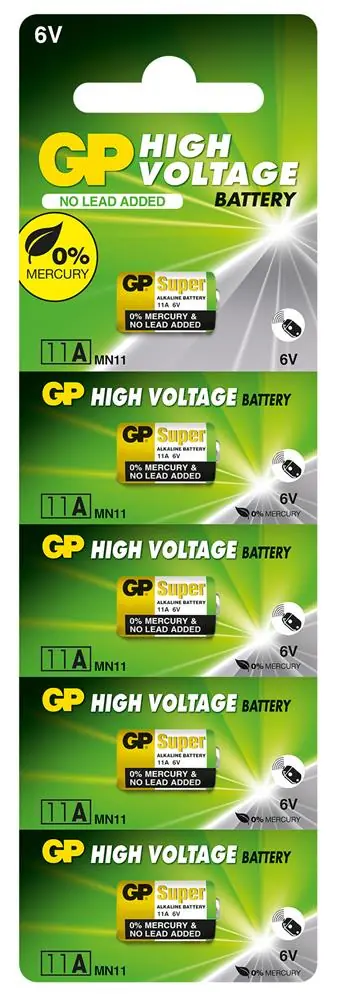 GP GP11A-C5 11A 6V Yüksek Voltaj Spesifik Pil 5'li Paket 1