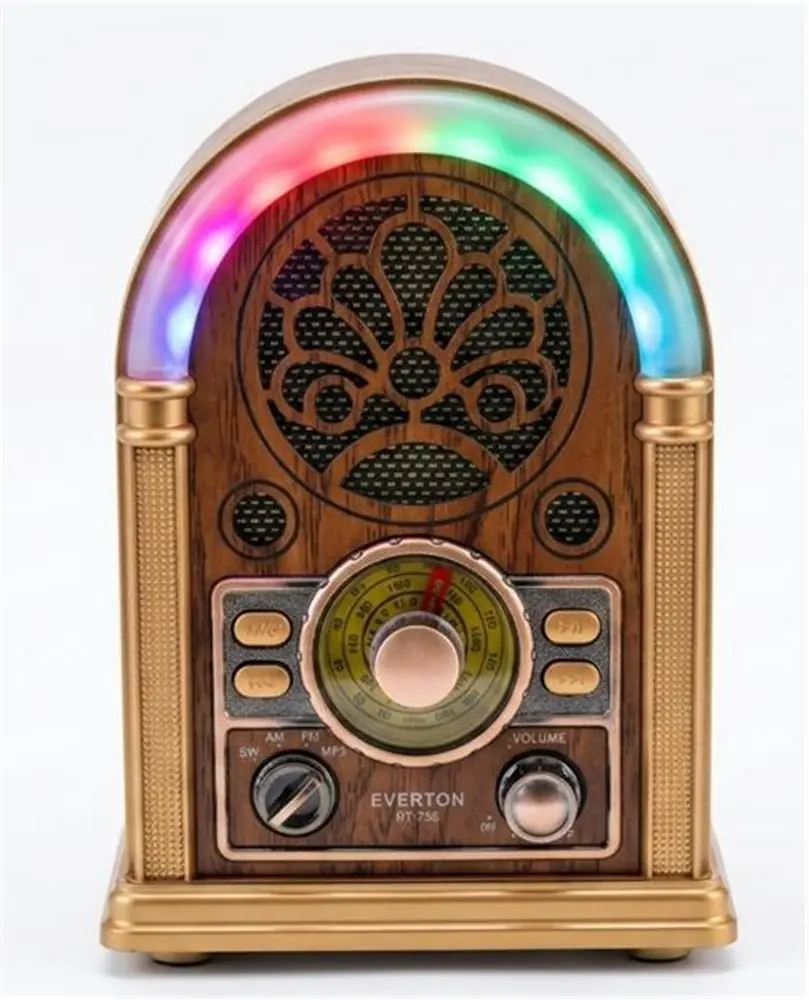 Everton RT-752 Şarjlı, Led Işıklı  Nostaljik Radyo( Bluetooth-USB-SD-FM) 1