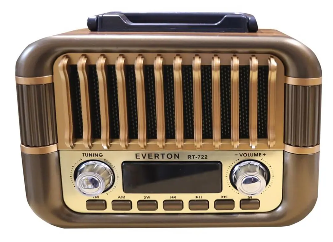 Everton RT-722   Şarjlı Dijital Göstergeli Nostaljik Radyo( Bluetooth-USB-SD-FM) 1