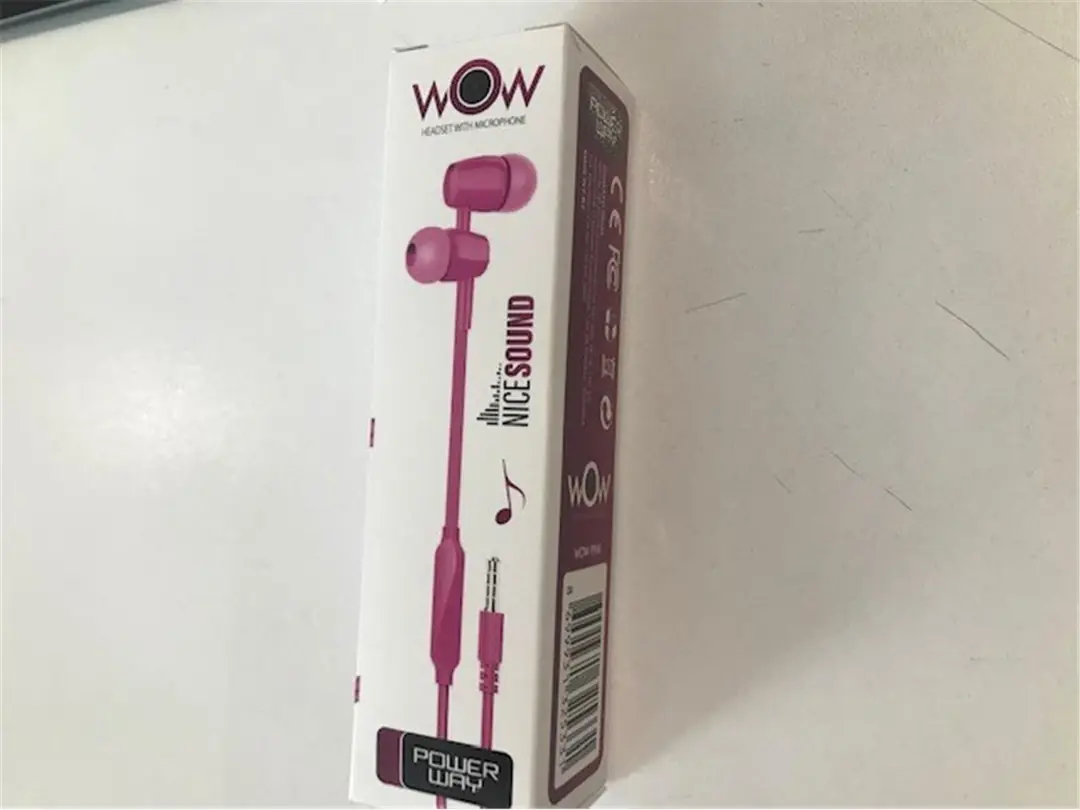 Powerway WOW Pink Kulak İçi Mikrofonlu Ses Kontrolli Kulaklık 1