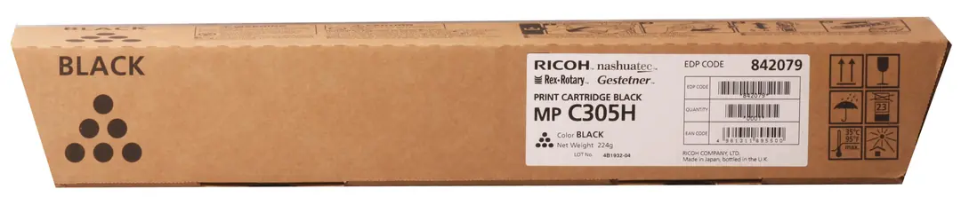 Ricoh MP C305 Black Siyah Orjinal Fotokopi Toneri MP C305SP-305SPF 12.000 Sayfa 1