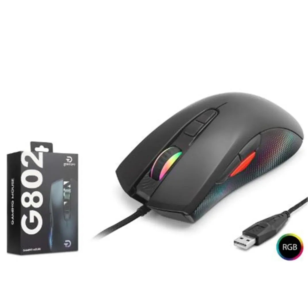 GOOD PRO G802 RGB Gaming Mouse 7200 DPI 8 Tuş 1000Hz Siyah