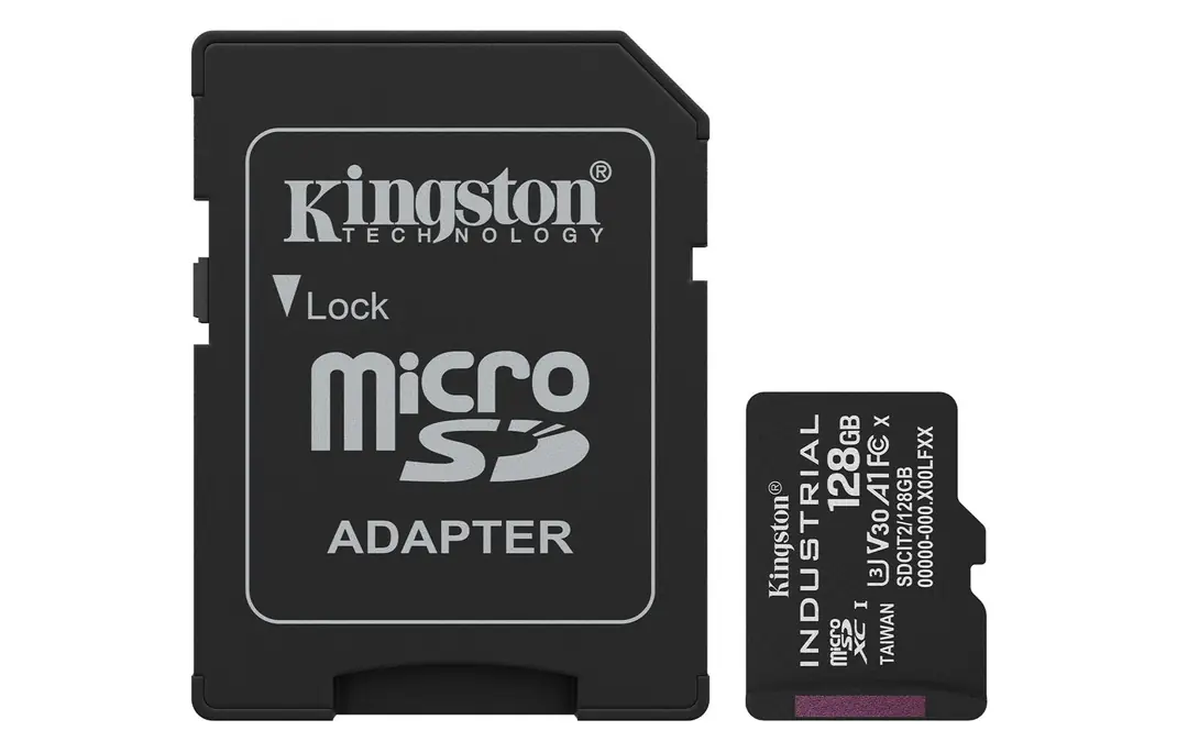 Kingston SDCIT2-128GB 128GB microSDXC Industrial C10 A1 pSLC Card + SD Adapter Hafıza Kartı