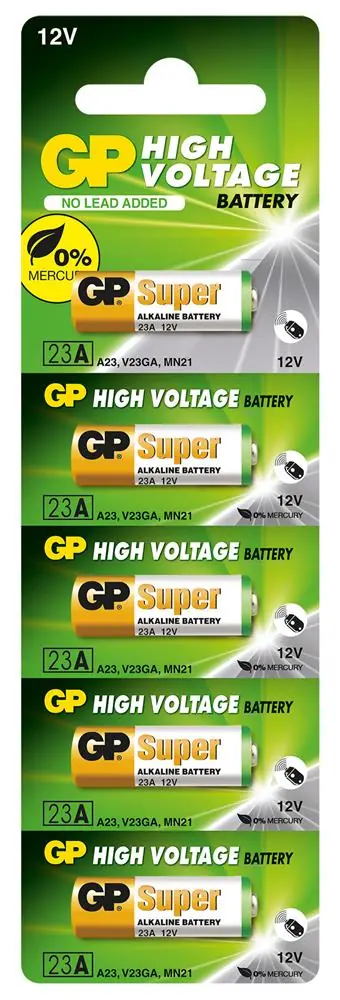 GP GP23A-C5 23A 12V Alkalin Spesifik 5'li Paket Pil Kumanda 1