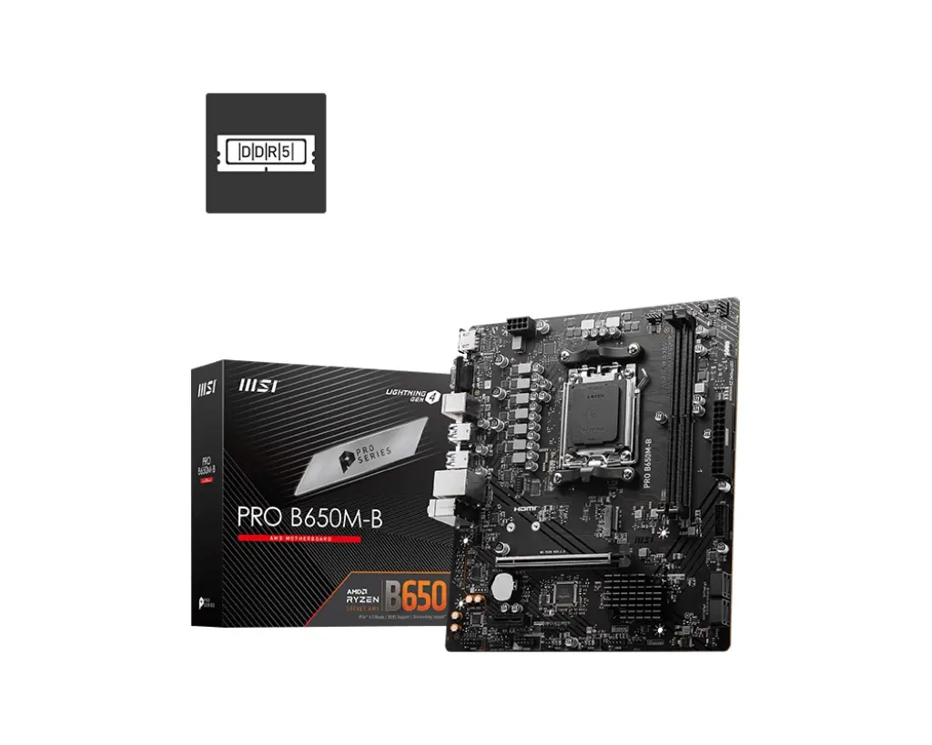 Msı Pro B650M-B 6800mhz(OC) RGB M.2 AM5 DDR5 mATX Anakart