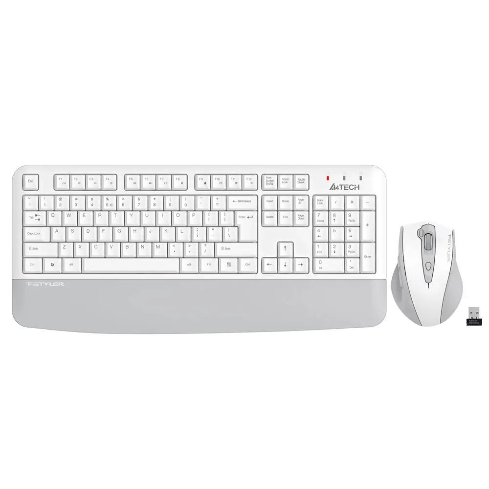 A4 Tech FG2500S Beyaz Plus 2.4GHz FN-MM Türkçe Q 3200DPI Klavye & Mouse Set