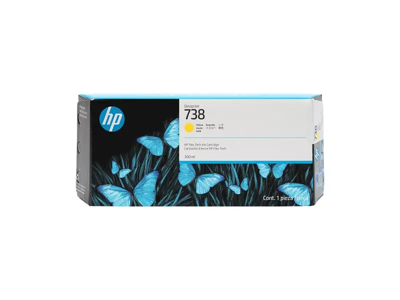 HP 738 Yellow Sarı 300ML Plotter Kartuşu 676M8A