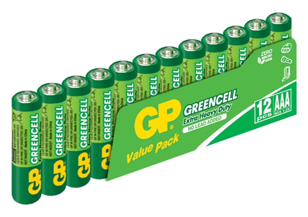 GP Greencel R03 AAA Boy İnce Çinko Kalem Pil 12'li Paket GP24G-VS12 1