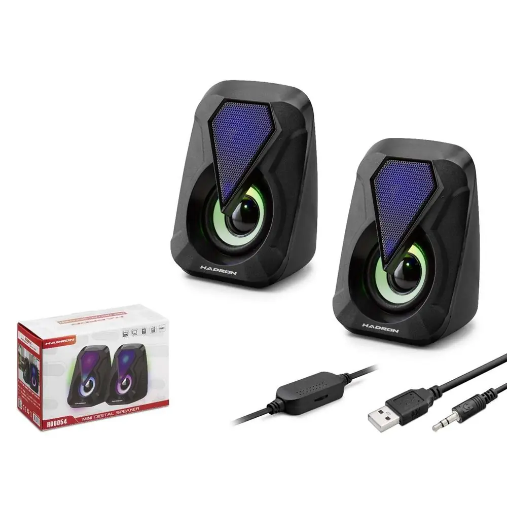 Hadron HD6054 Bilgisayar Speaker  1.1 LEDLİ SİYAH 1