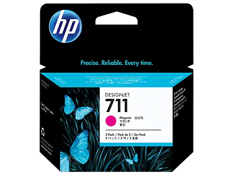 HP 711 Magenta Kırmızı 29ML 3lü Plotter Kartuş Seti CZ135A