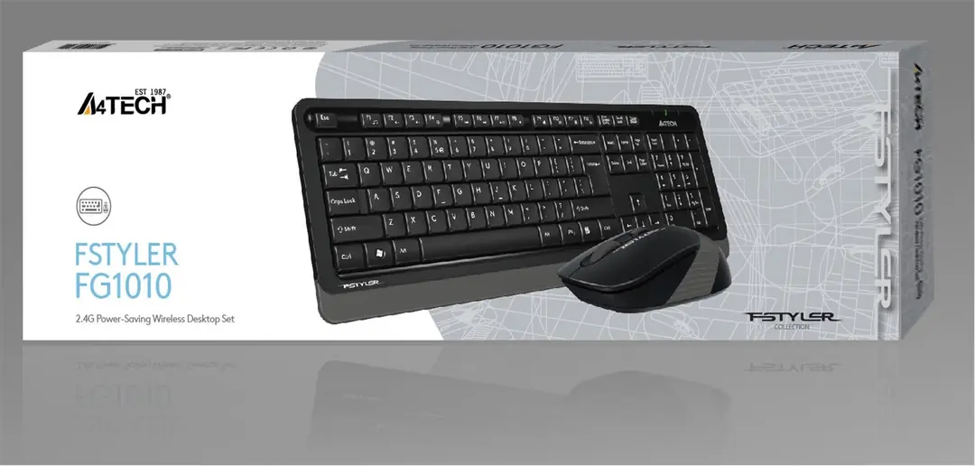 A4 Tech Fg1010 2.4G Gri Q Fn-Mm Klv+Optik Mouse Set 1