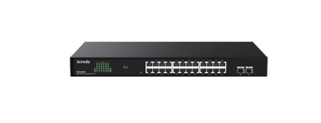 Tenda TEG2226F 24 Port 10-100-1000 + 2 Port SFP Switch Cloud Yönetilebilir Çelik Kasa Switch 1