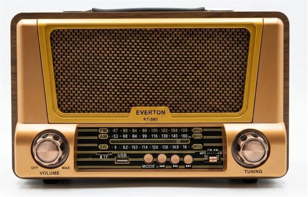 Everton Rt-580  Bluetooth Fm-Usb-Tf-Aux Şarjlı Nostaljik Radyo 1