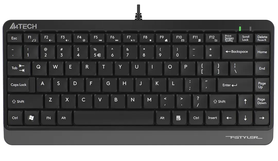 A4 Tech FK11 Q Usb Kablolu Mm Mini Gri Siyah Klavye 1