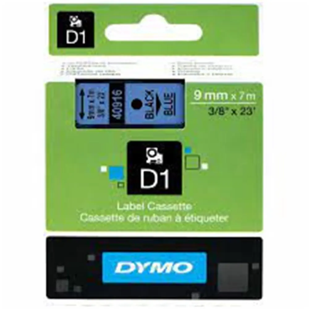 DYMO S0720710 D1 Yedek Şerit 9 mmx7mt Mavi-Siyah 40916 1