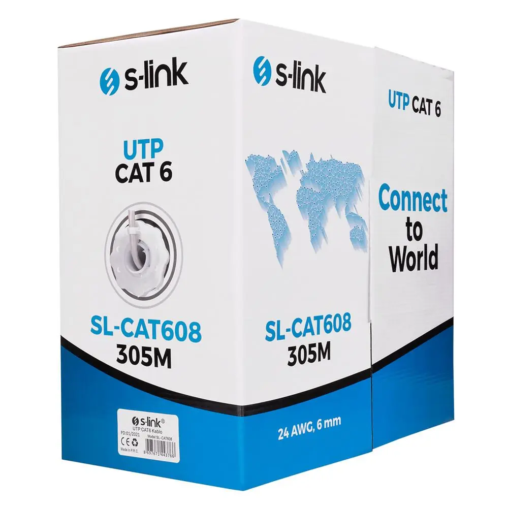 S-link SL-CAT608 305mt Utp Cat6 Kablo 24awg 1