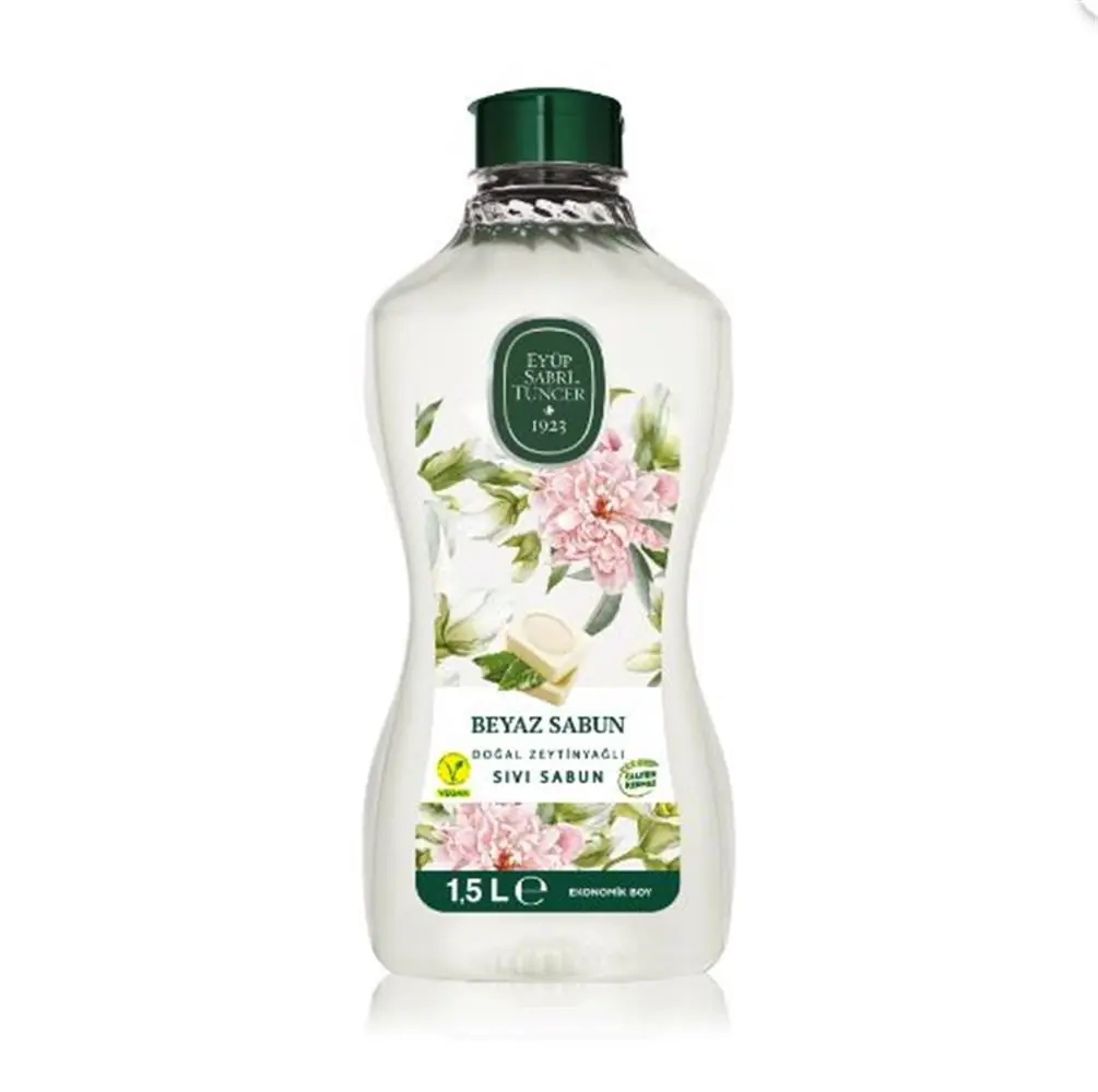 Eyüp Sabri Tuncer 1,5lt   Beyaz Sabun Doğal Zeytin Yağlı Sıvı Sabun Pet Şişe 1