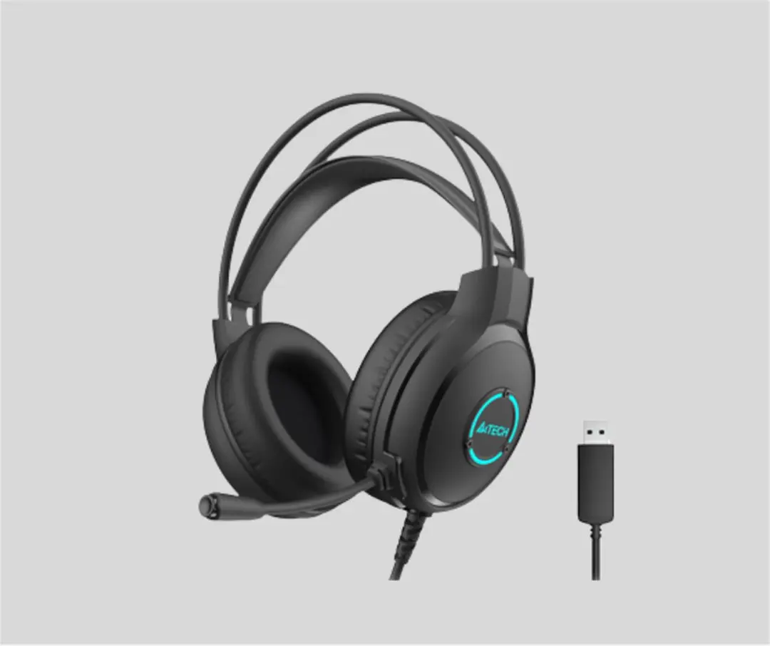 A4 Tech FH-300U Kablolu Siyah Neon Usb Mikrofonlu Kulaklık 1