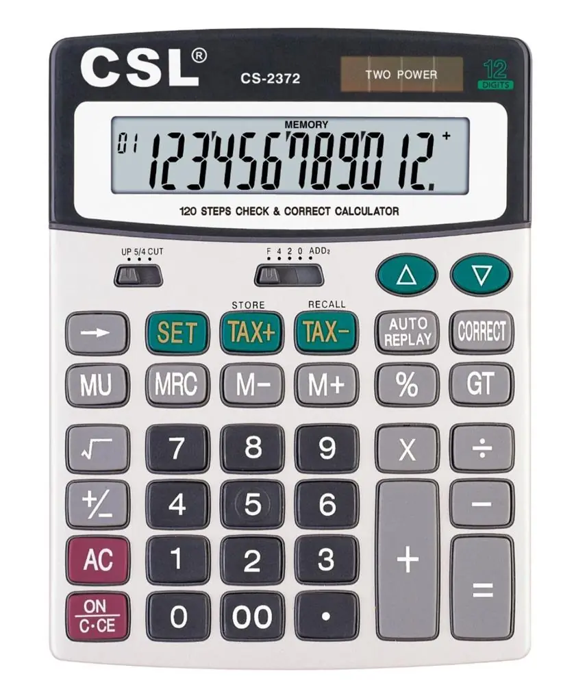 CSL CS-2372 12 Hane Masa Tipi İşlem Kontrollü Hesap Makinesi