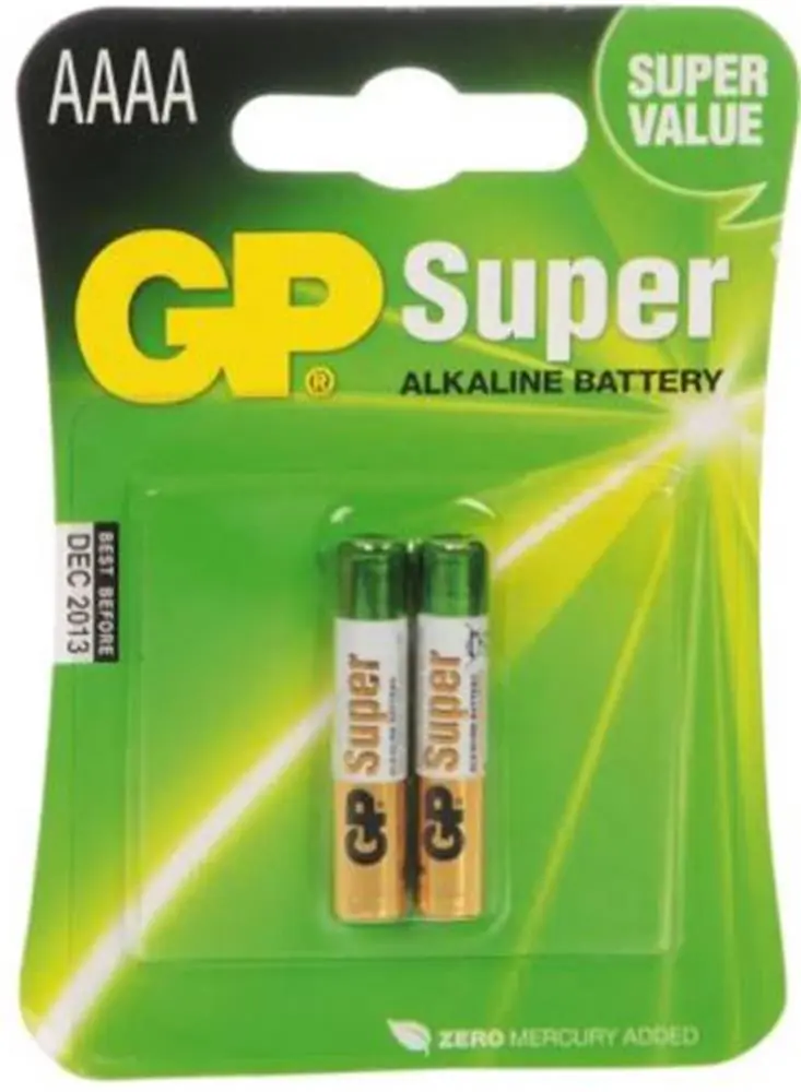 GP AAAA 25A Alkalin İncenin İncesi Pil 2'li Paket GP25A-U2 1