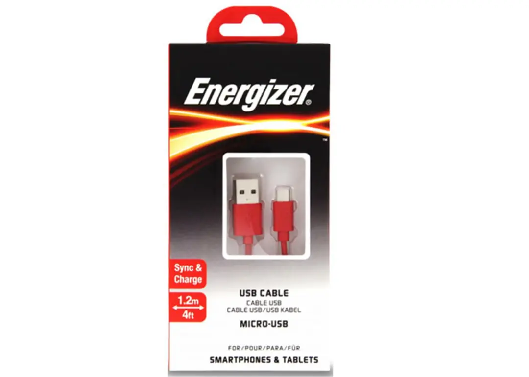 Energizer C12UBMCGRD4 1.2m Flat Micro Kırmızı Usb Kablosu 1