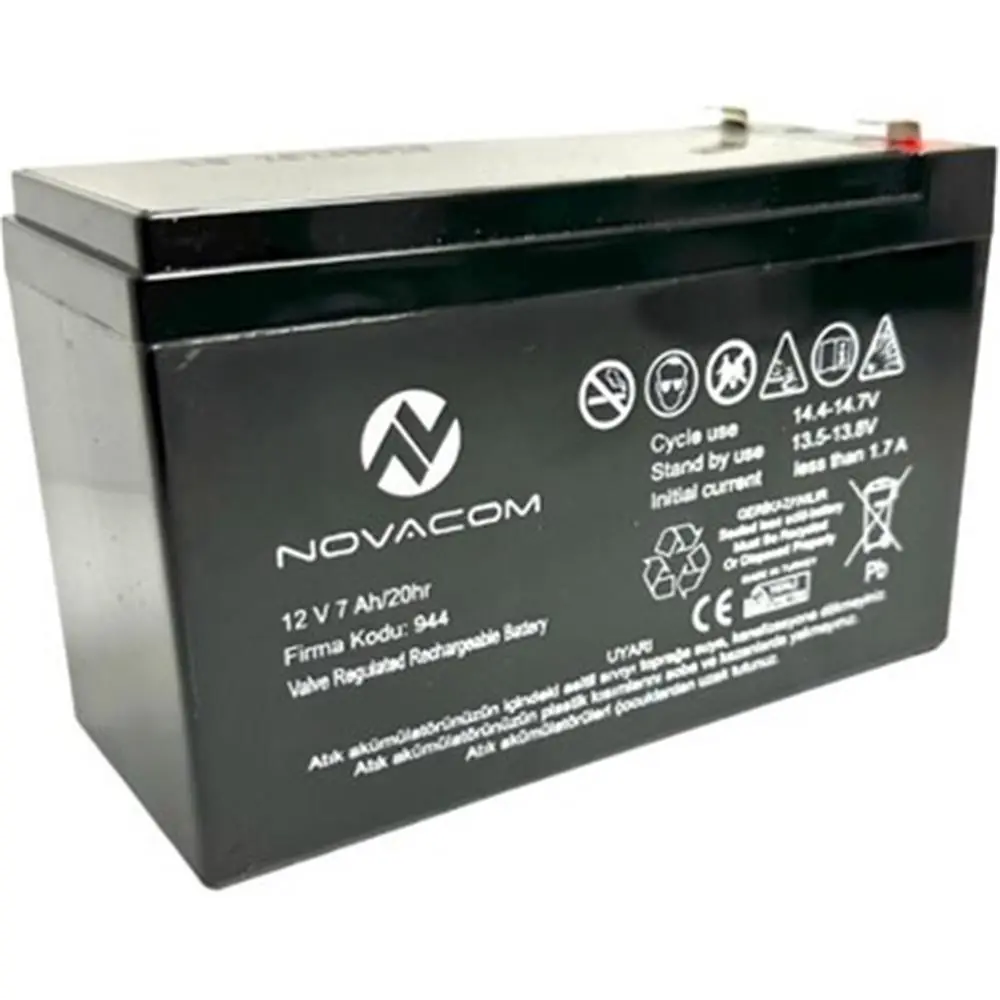 Nova 12V 7A Bakımsız Kuru Akü 2Kg Ups Uyumlu 1