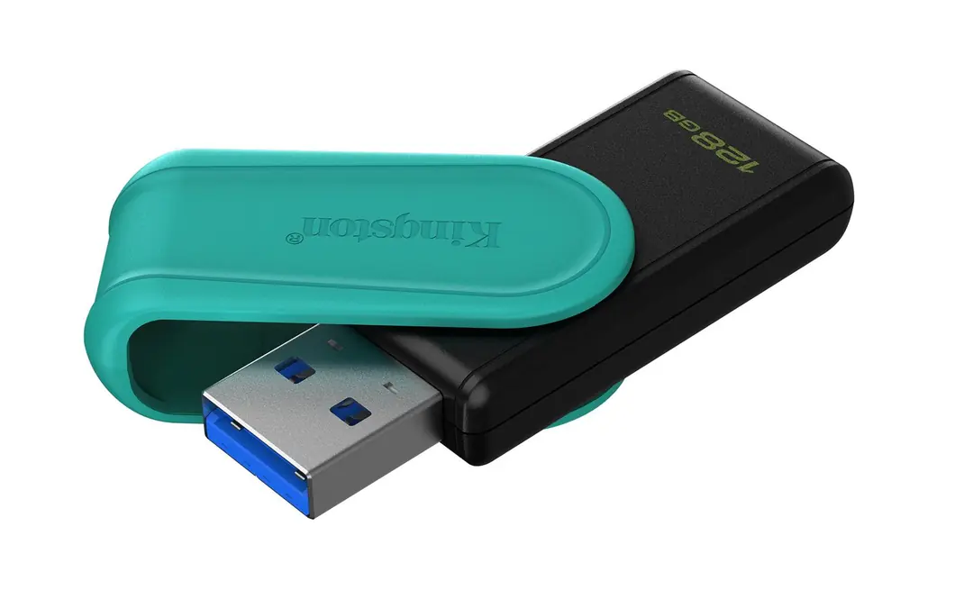 Kingston DTXS-128GB 128GB Portable USB 3.2 Gen1 DataTraveler ExodiaS (Black-Turquoise) Flash Bellek 1