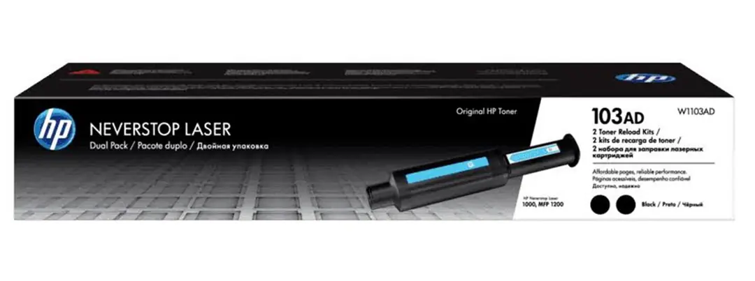 HP 103AD Black Siyah 2.500 Sayfa X 2 Çiftli Neverstop Toner W1103AD 1