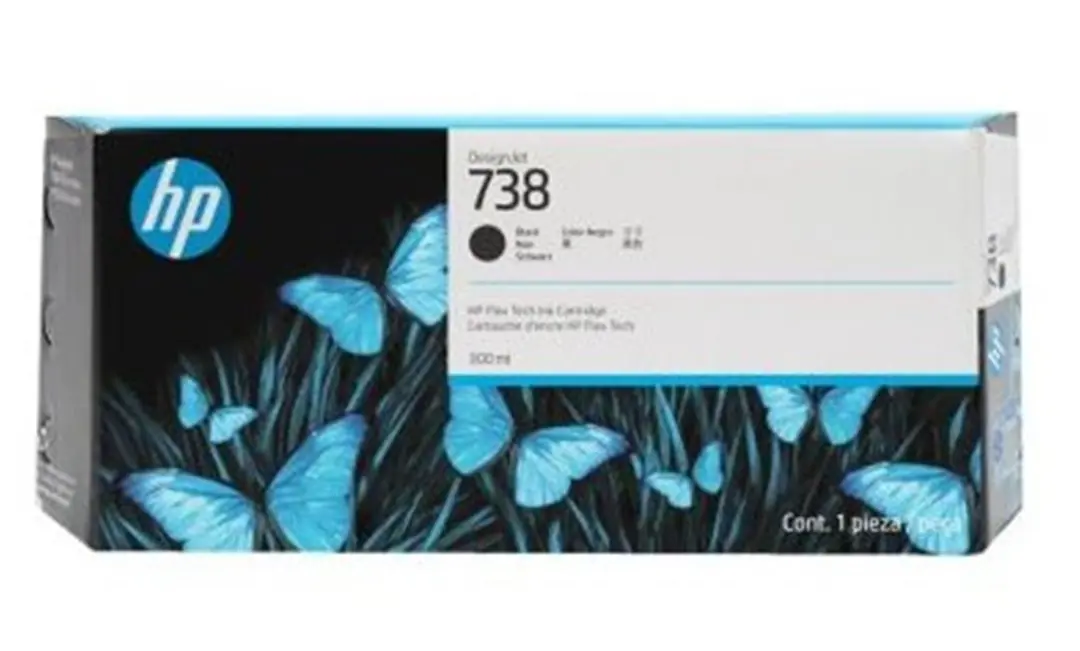 HP 738 Black Siyah 300ML Plotter Kartuşu 498N8A 1