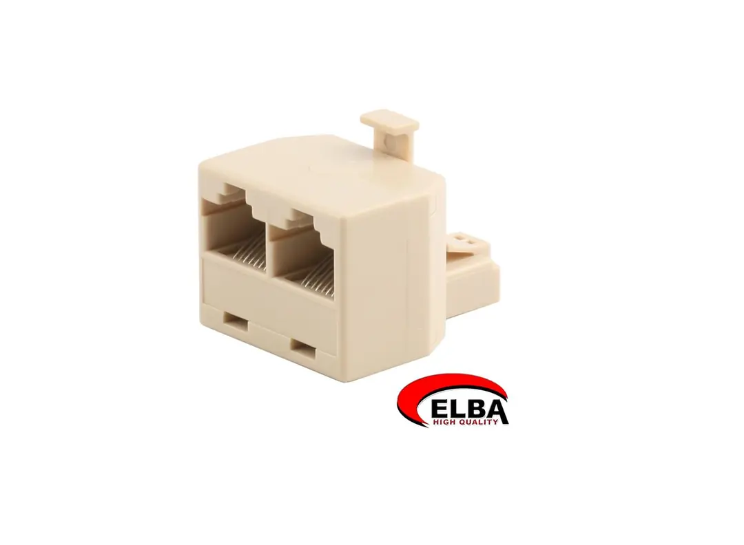 Elba 8P8C Jack- 2X8P8C Jack 2li RJ45 Çokla JK8464 1