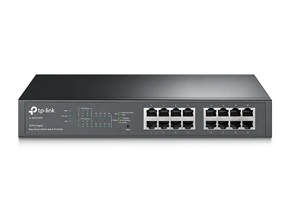 Tp-Link TL-SG1016PE 8 Port Poe+ 16 Port 10-100-1000 Mbps Switch Çelik Kasa Rack Mount