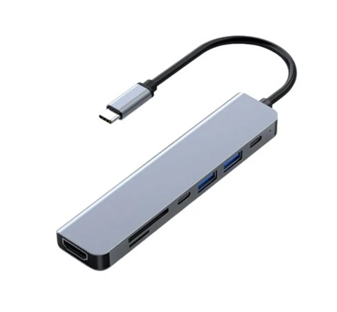 FRISBY FA-7684C Type-c -7in1 USB-C+HDMI +SD-TF+USB3,0+PD+USB-C 1