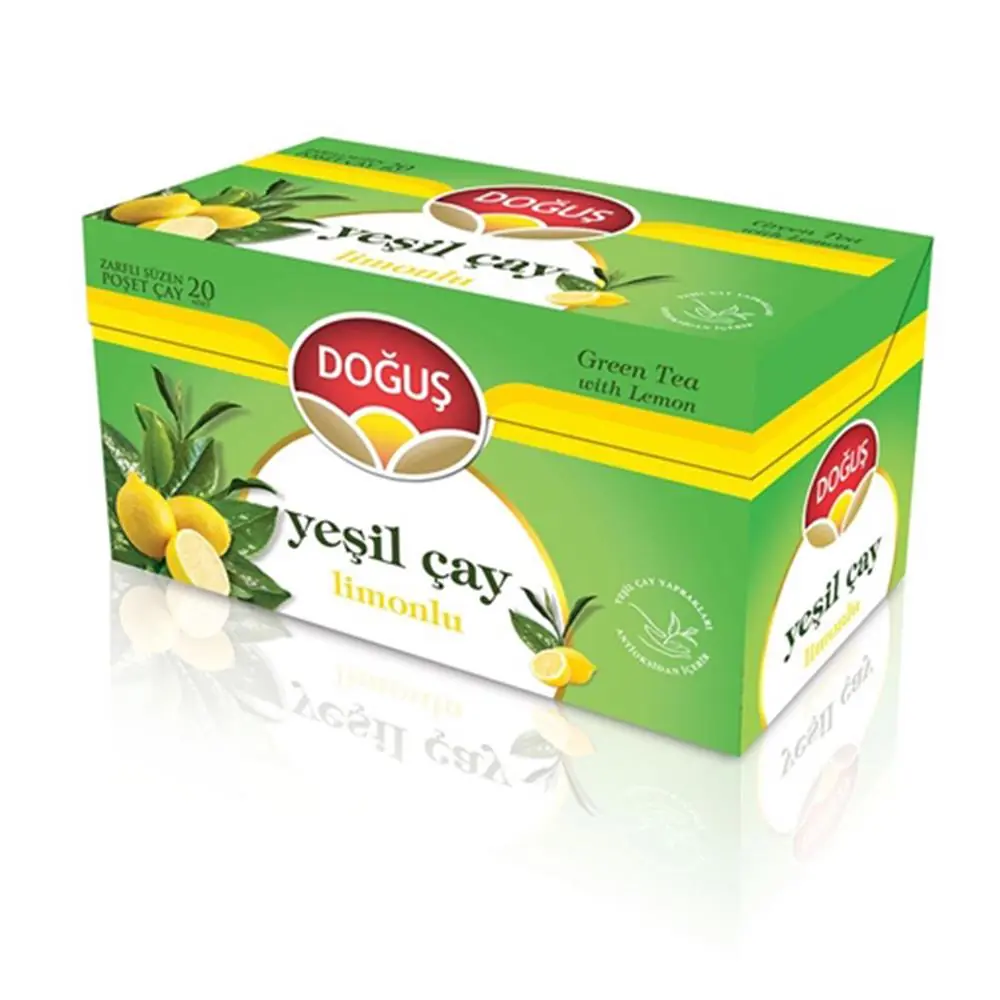 Doğuş Yeşil Çay Limonlu Poşet Çay 20x1.75 GR 1