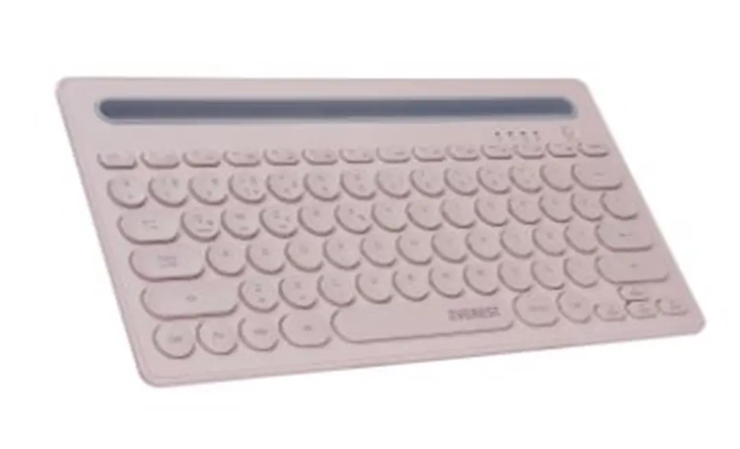 Everest KB-BT84 Pembe-Gri Bluetooth Ultra İnce+Şarjlı Q Mac-Win-Android-Ios Uyumlu Kablosuz klavye 1