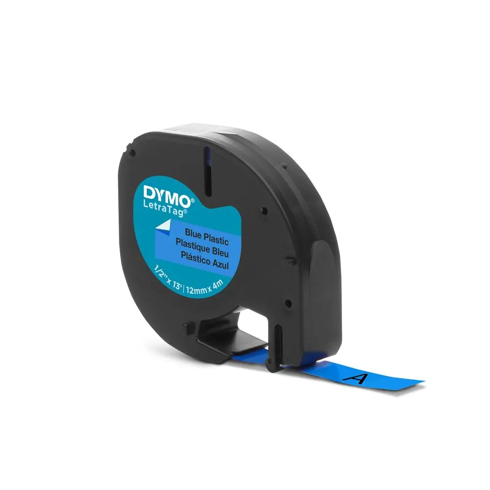 DYMO S0721650 LetraTag Plastik Şerit ( 12 mm X 4 mt ) , Mavi (59426) 91205 1