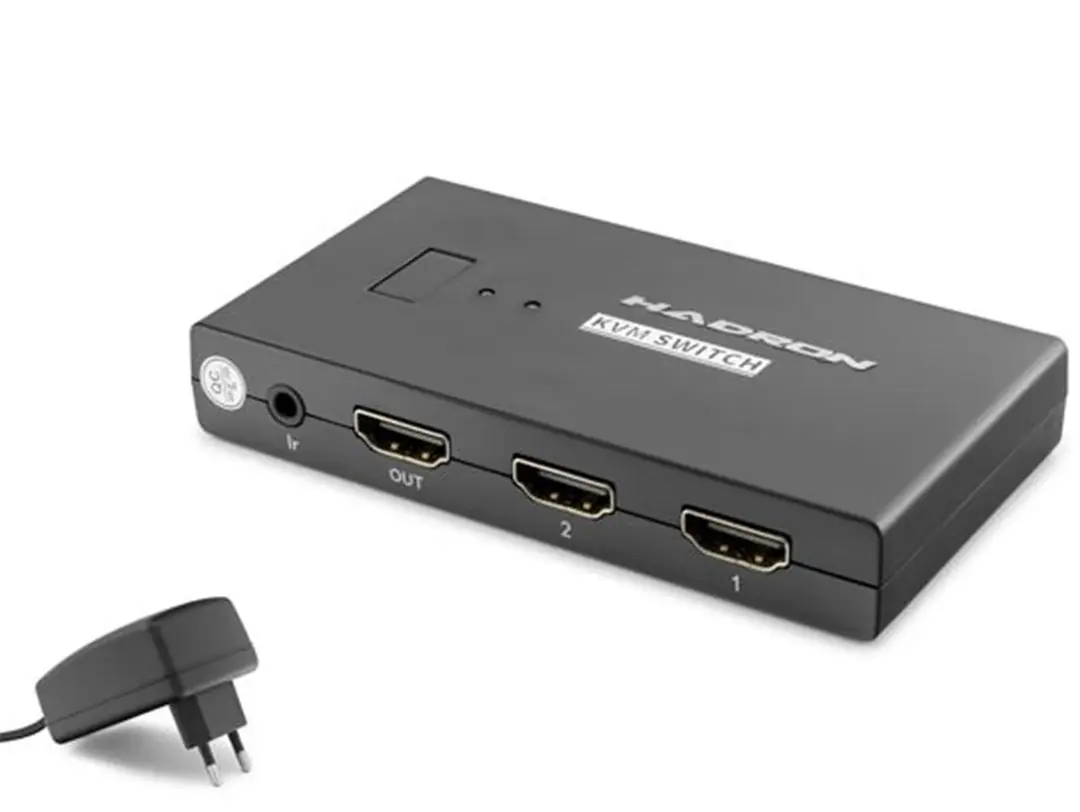 Hadron Hdx1373 2 Port + 4-  Hdmi Kvm Switch Usb Hdmi Kablolu Siyah 1