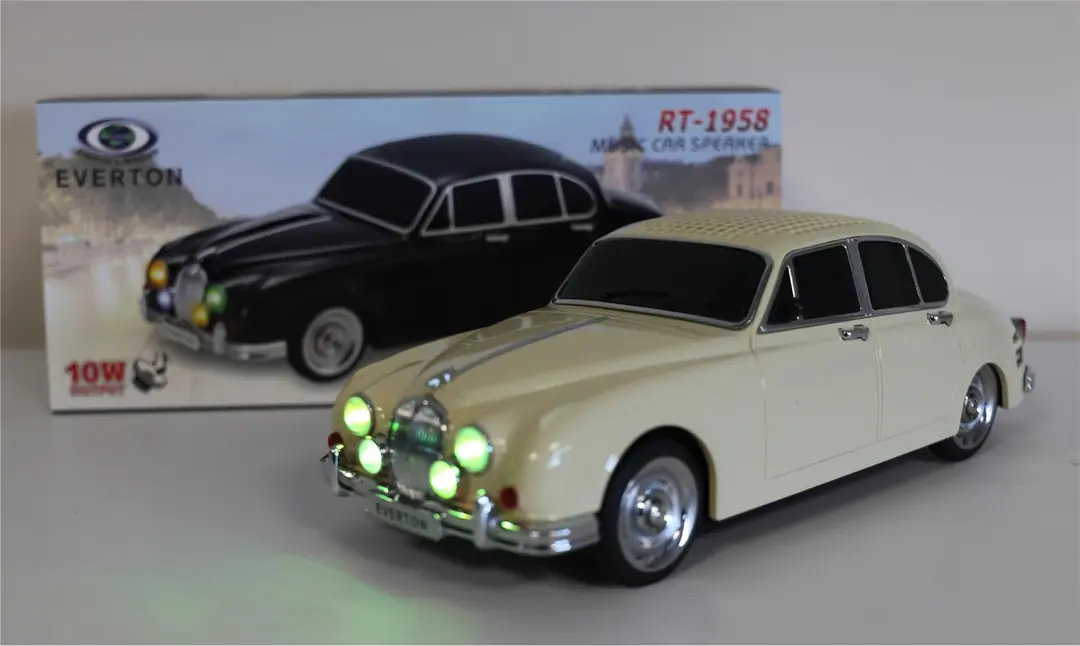 EVERTON RT-1958 Bej Arabalı  Bluetooth Fm-Usb-Tf-Aux Şarjlı Nostaljik Radyo 1