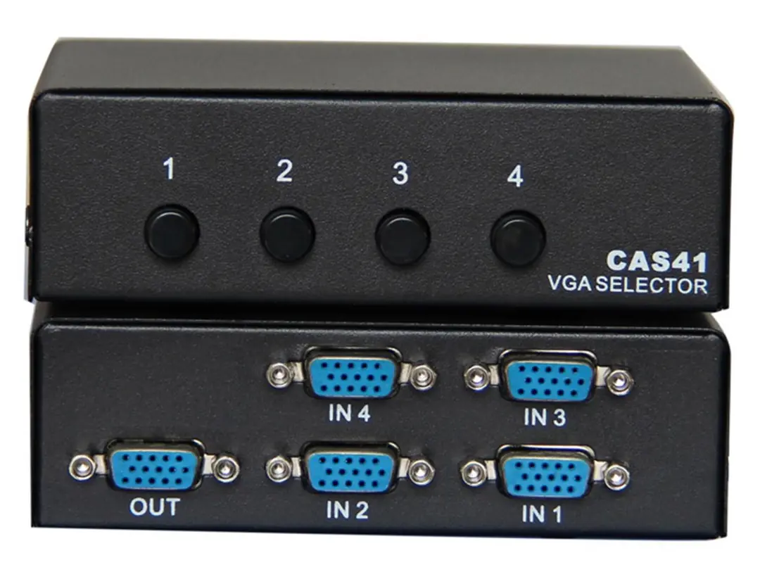 Vcom DD174 4-1 Port Manuel 350MHz Metal Vga Switch