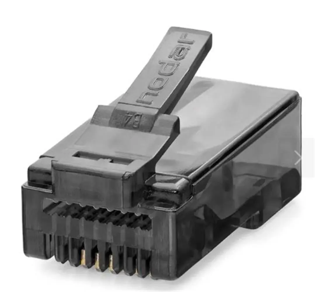 NODAR ND2402 CAT6 EZ RJ45 Konnektör 100 Adet Plastik Kutu - Siyah 1