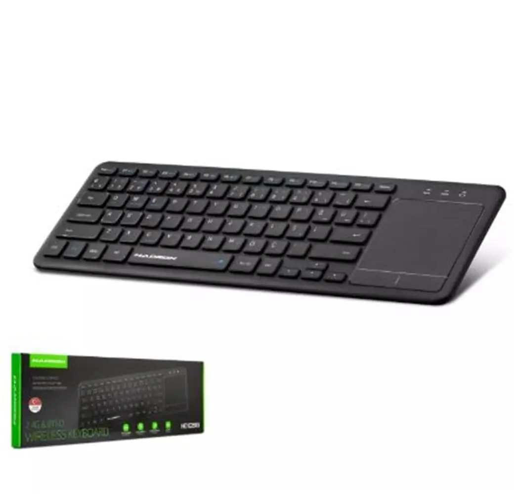 HADRON HDX2505 BLUETOOTH + WIRELESS KLAVYE + TOUCH PAD Q SİYAH 1