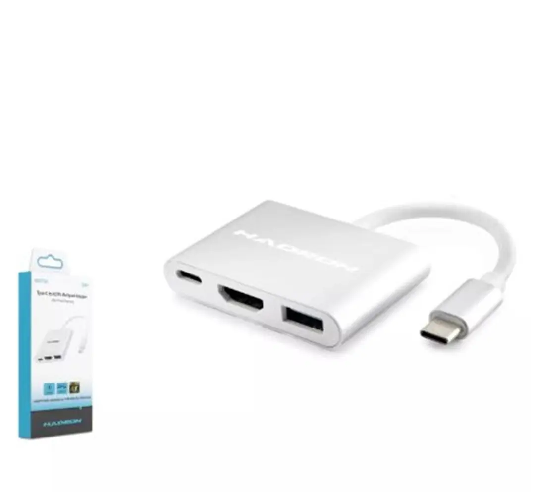 Hadron Hdx7764 Type-C Hdtv Combo Hdmi 4K 30Hz + Type-C + Usb3.0 3In1 Gri 1